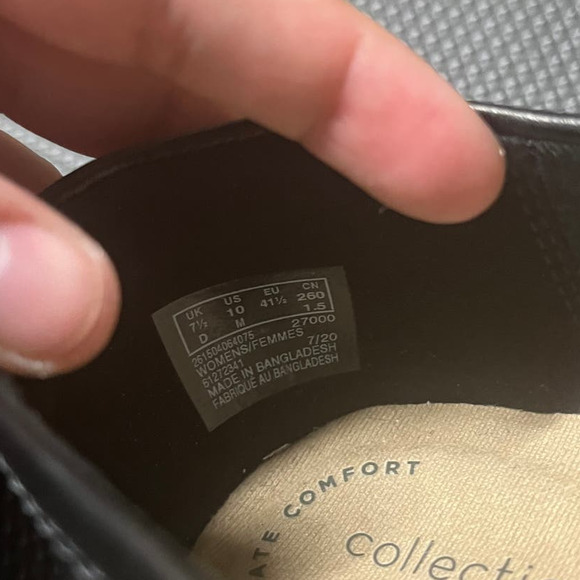 Clarks England Griffin Kilt Loafer Black Leather Women's Shoes Size 10M - Picture 7 of 8